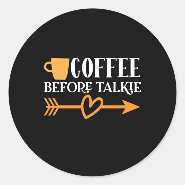 Sticker Rond Café Art Café Avant Talkie (Devant)