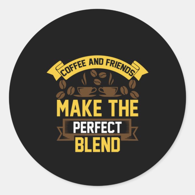 Sticker Rond Café Art Café Et Amis (Devant)