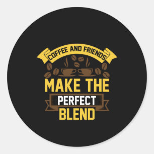 Sticker Rond Café Art Café Et Amis