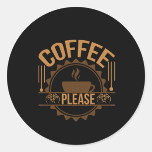 Sticker Rond Café Art S'Il Vous Plaît