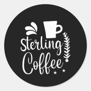 Sticker Rond Café Art Sterling Café