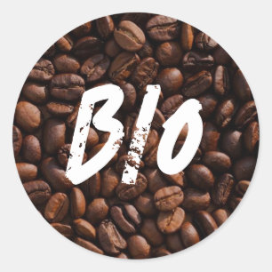 Sticker Rond Café Bio