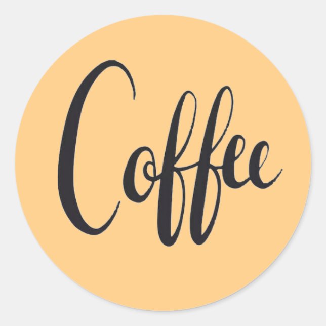 Sticker Rond Café Café Texte Boutique Café Affaires (Devant)