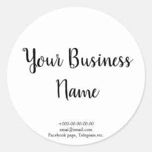 Sticker Rond Café chic blanc, boulangerie, restauration