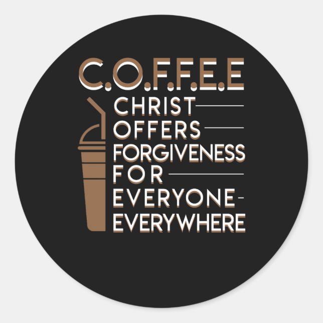 Sticker Rond Café Christian Pardon Tout Le Monde (Devant)