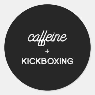 Sticker Rond Café de kickboxing Entraînement de kickboxing