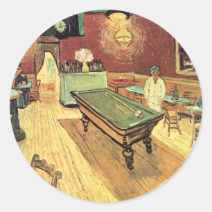 Sticker Rond Café de Nuit, Place Lamartine par Vincent van Gogh