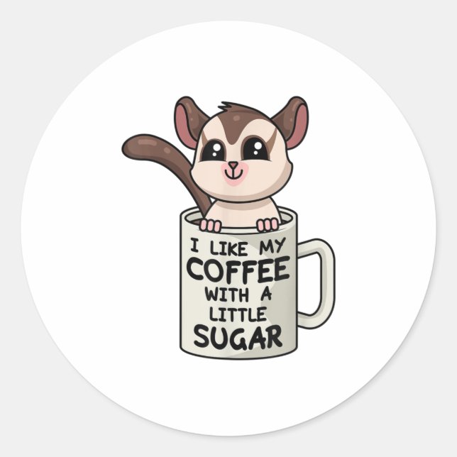 Sticker Rond Café GLIDER SUCRE Avec Sucre (Devant)