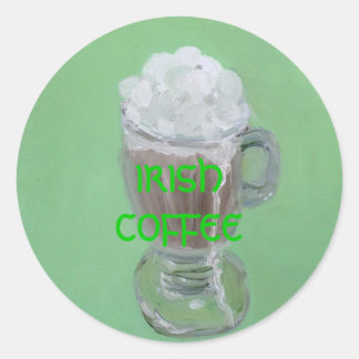 Sticker Rond "Café irlandais "