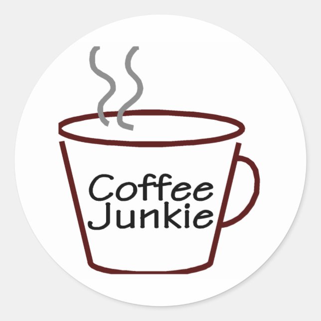 Sticker Rond Café Junkie (Devant)