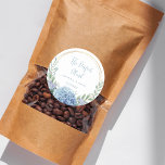 Sticker Rond Café Mariage Fleur Bleu Mixte Parfait<br><div class="desc">Spécial pour vous !</div>