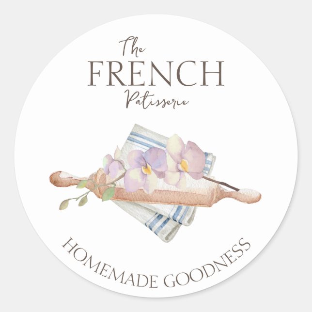 Sticker Rond Café Patisserie Boulangerie Business (Devant)