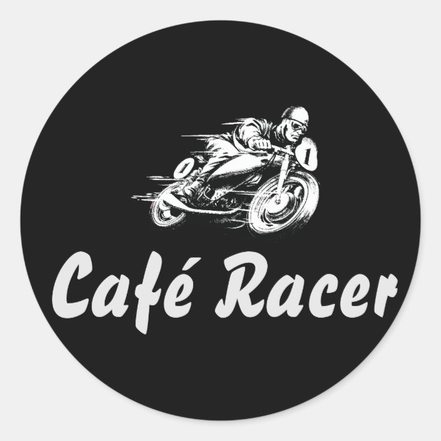 Sticker Rond Café Racer (Devant)