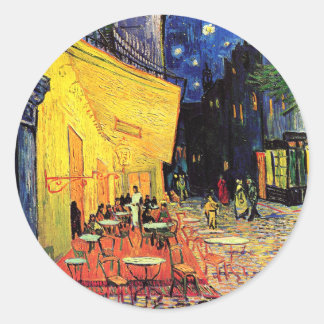Sticker Rond Café Terrasse sur la Place du Forum, Arles à la nu