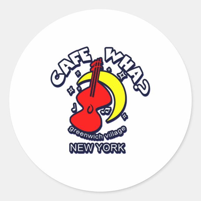 Sticker Rond Cafe Wha The New York City Folk Music Scene  (Devant)