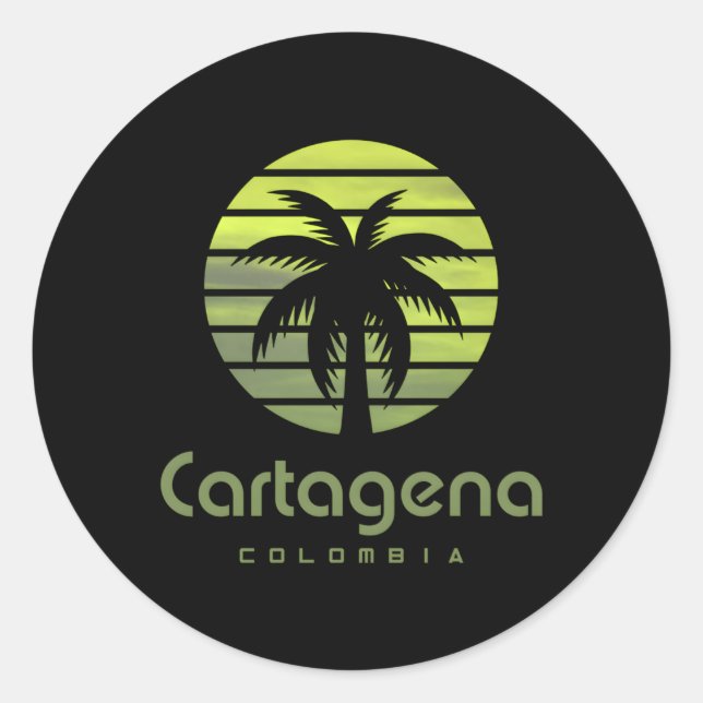 Sticker Rond Cagena Colombie (Devant)