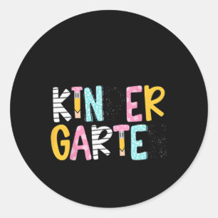 Sticker Rond Cahier de crayon de professeur BCBG Bonjour matern