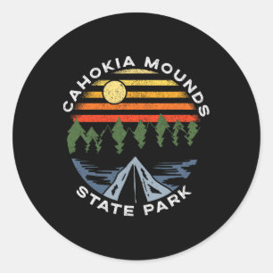 Sticker Rond Cahokia Mounds State Park Illinois Forêt Camping
