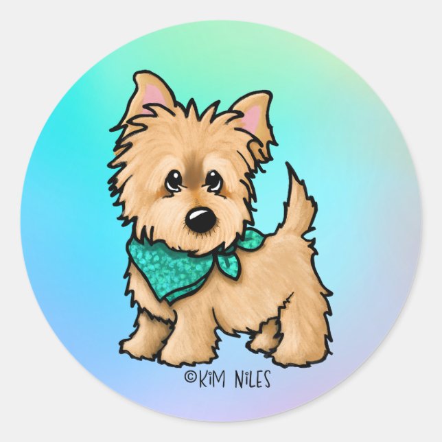 Sticker Rond Cairn Terrier (Devant)