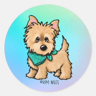 Sticker Rond Cairn Terrier