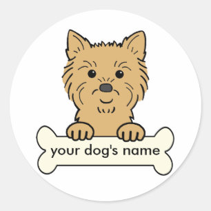 Sticker Rond Cairn Terrier personnalisé