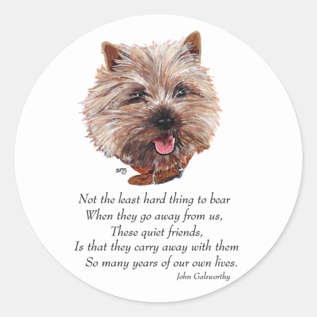 Sticker Rond Cairn Terrier Pont de l'Arc-en-Ciel (Devant)