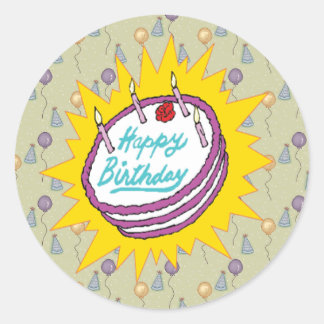 Sticker Rond cake_anniversaire