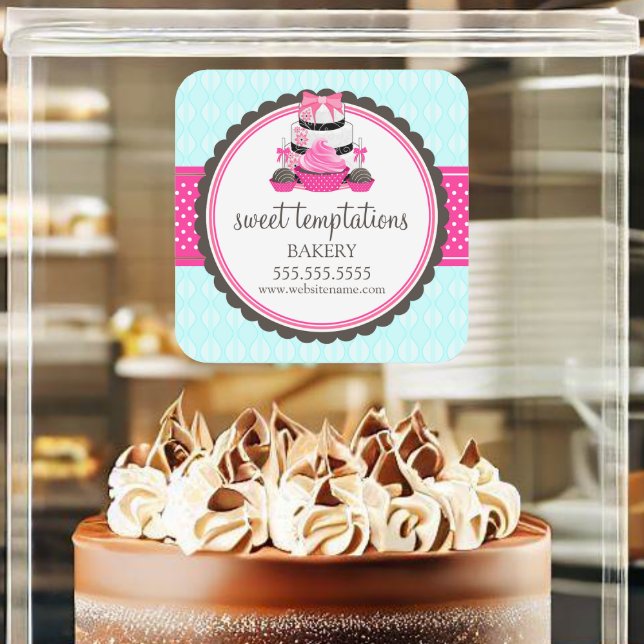 Sticker Rond Cake Cupcake Cake Pops Boulangerie Emballage (Promote and seal you baking by attaching these bakery box stickers to your containers.)