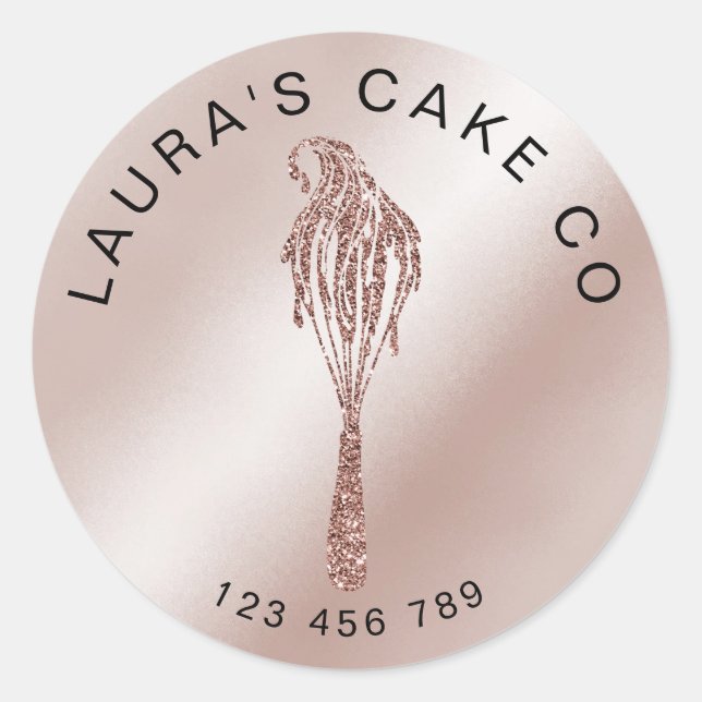 Sticker Rond Cakes Sweets Cupcake Accueil Boulangerie Girly Aqu (Devant)