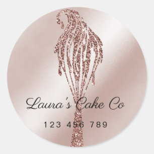 Sticker Rond Cakes Sweets Cupcake Accueil Boulangerie Girly Aqu