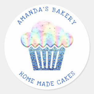 Sticker Rond Cakes Sweets Cupcake Accueil Vegan Bakery Parties 