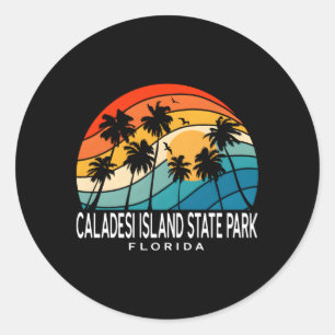 Sticker Rond Caladesi Island State Park Floride Tropical Beach