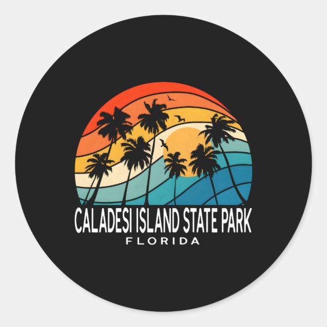 Sticker Rond Caladesi Island State Park Floride Tropical Beach (Devant)