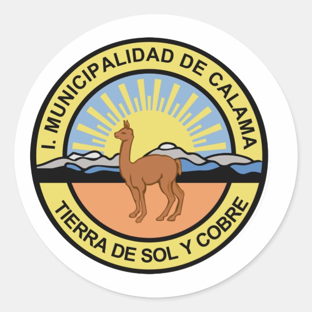 Sticker Rond Calama, Chili (Devant)