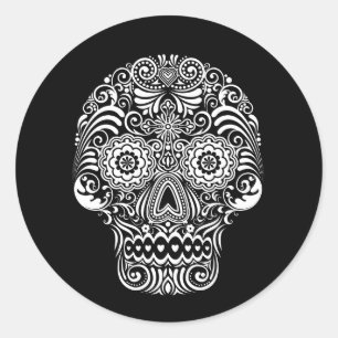 Sticker Rond Calavera de los Muertos 7
