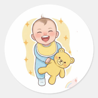 Sticker Rond Calcomanía para bebés