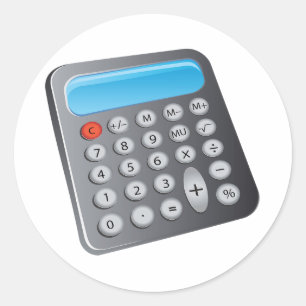 Sticker Rond Calculatrice