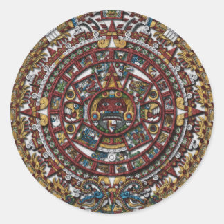 Sticker Rond Calendrier Aztec