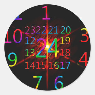 Sticker Rond Calendrier de l'arrivée