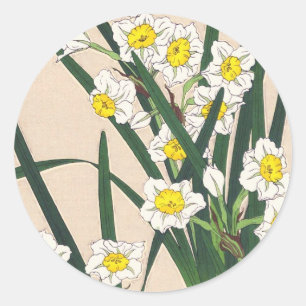 Sticker Rond Calendrier floral du Japon Kawarazaki Shodo Japon