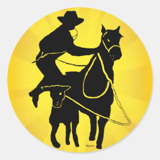 Sticker Rond Calf Roper 303