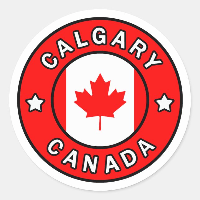 Sticker Rond Calgary Canada (Devant)