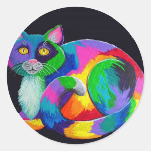 Sticker Rond Calico coloré
