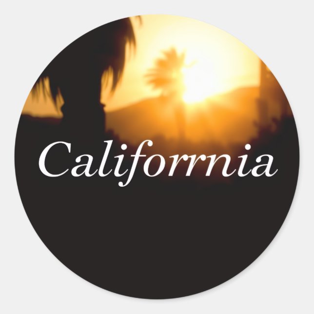 Sticker Rond California Dreamin’ (Devant)