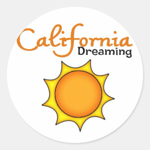 Sticker Rond California Dreaming