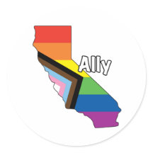 California Pride - Ally Progress Flag