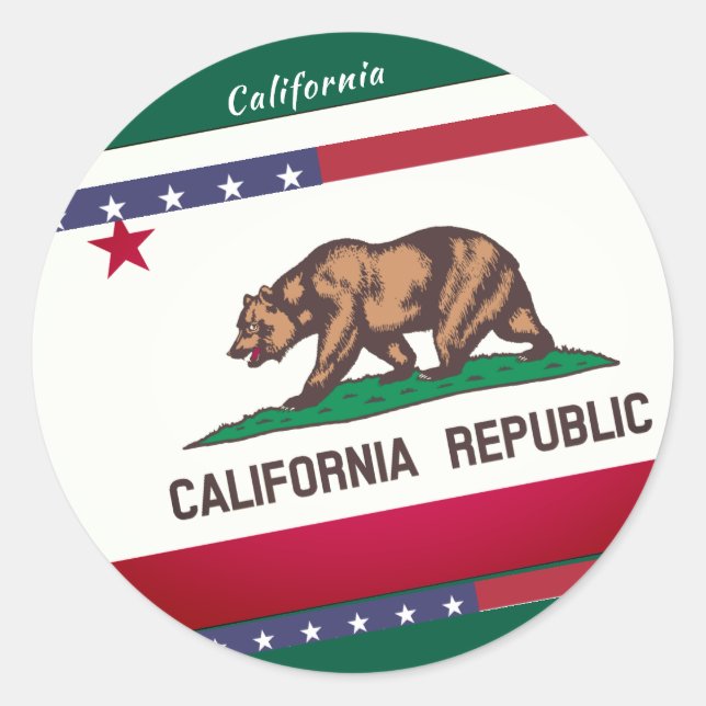 Sticker Rond Californie (Devant)