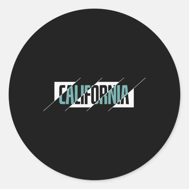 Sticker Rond Californie (Devant)