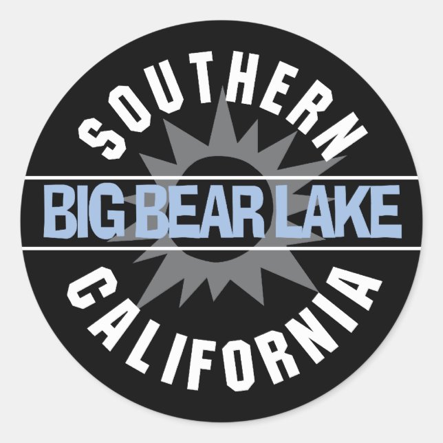 Sticker Rond Californie du Sud - Big Bear Lake (Devant)