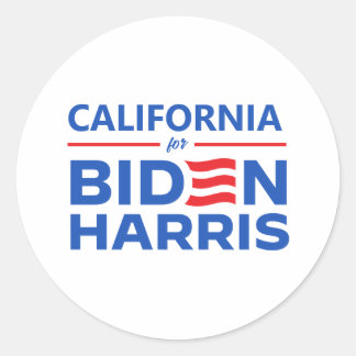 Sticker Rond Californie pour Biden Harris